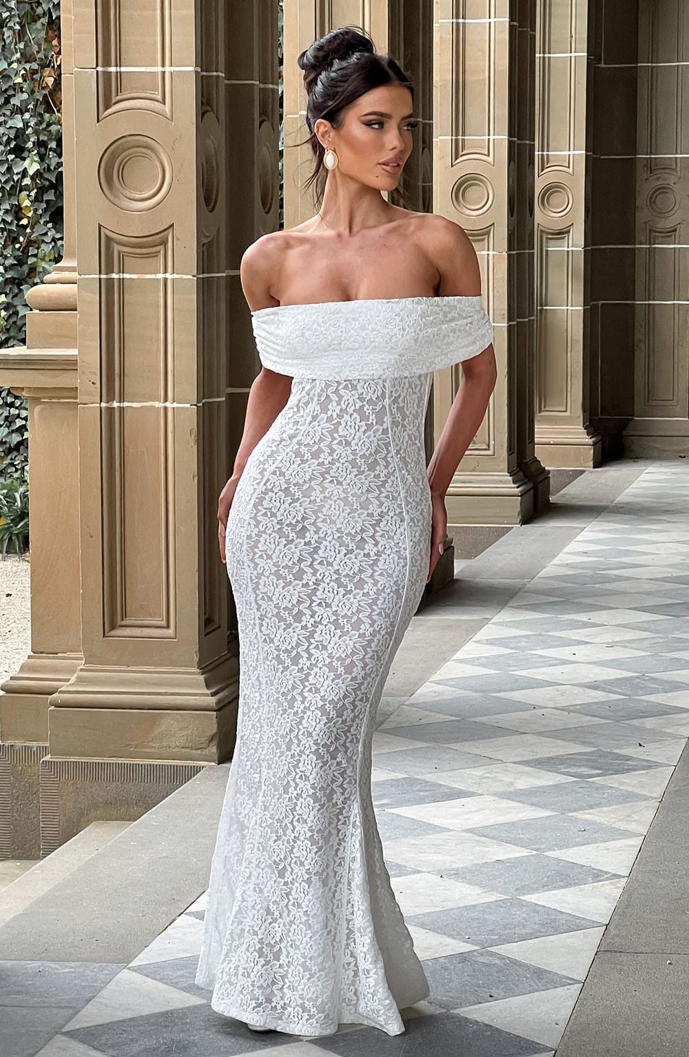 Stephanie - Fildişi Maxi Elbise