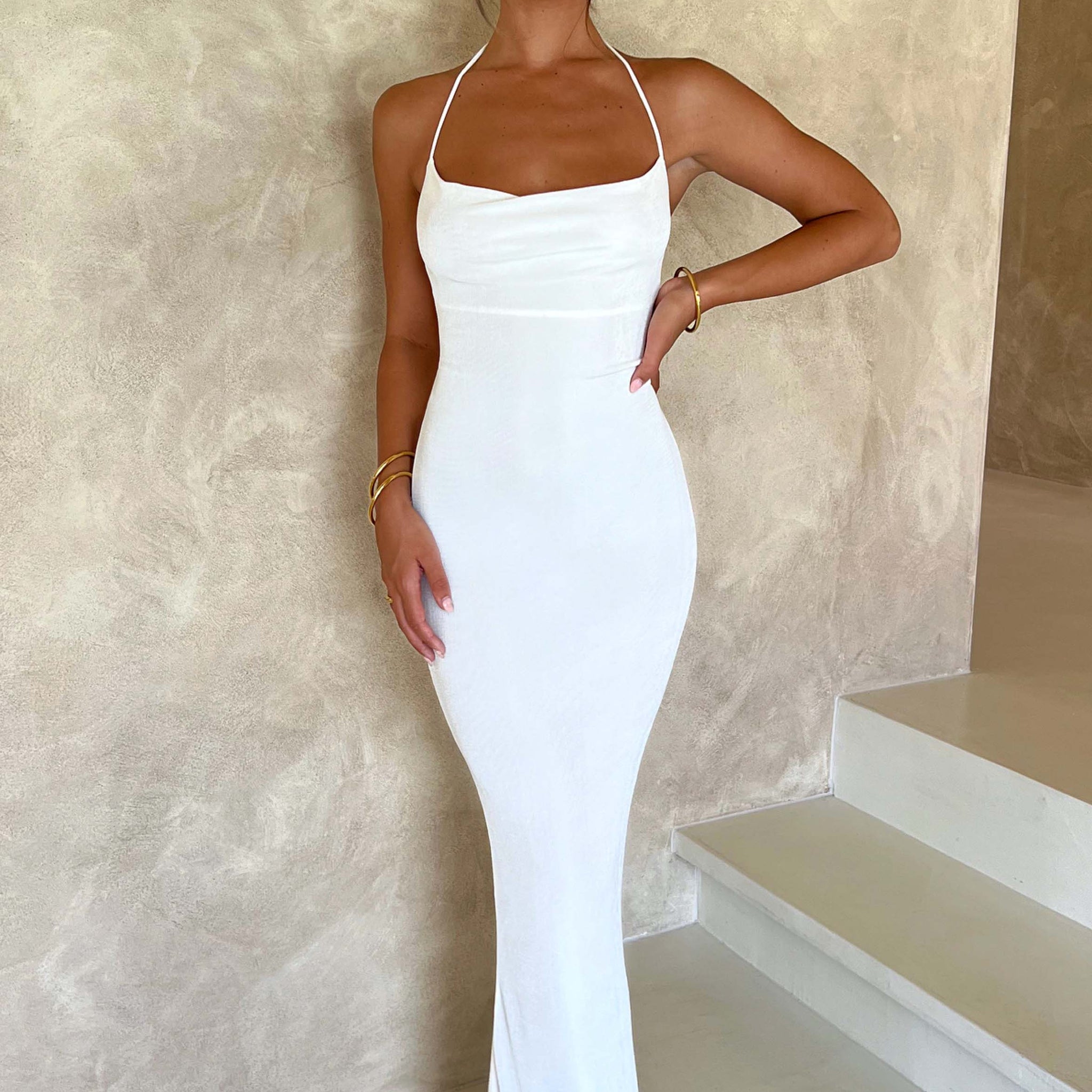Talisa - Beyaz Maxi Elbise