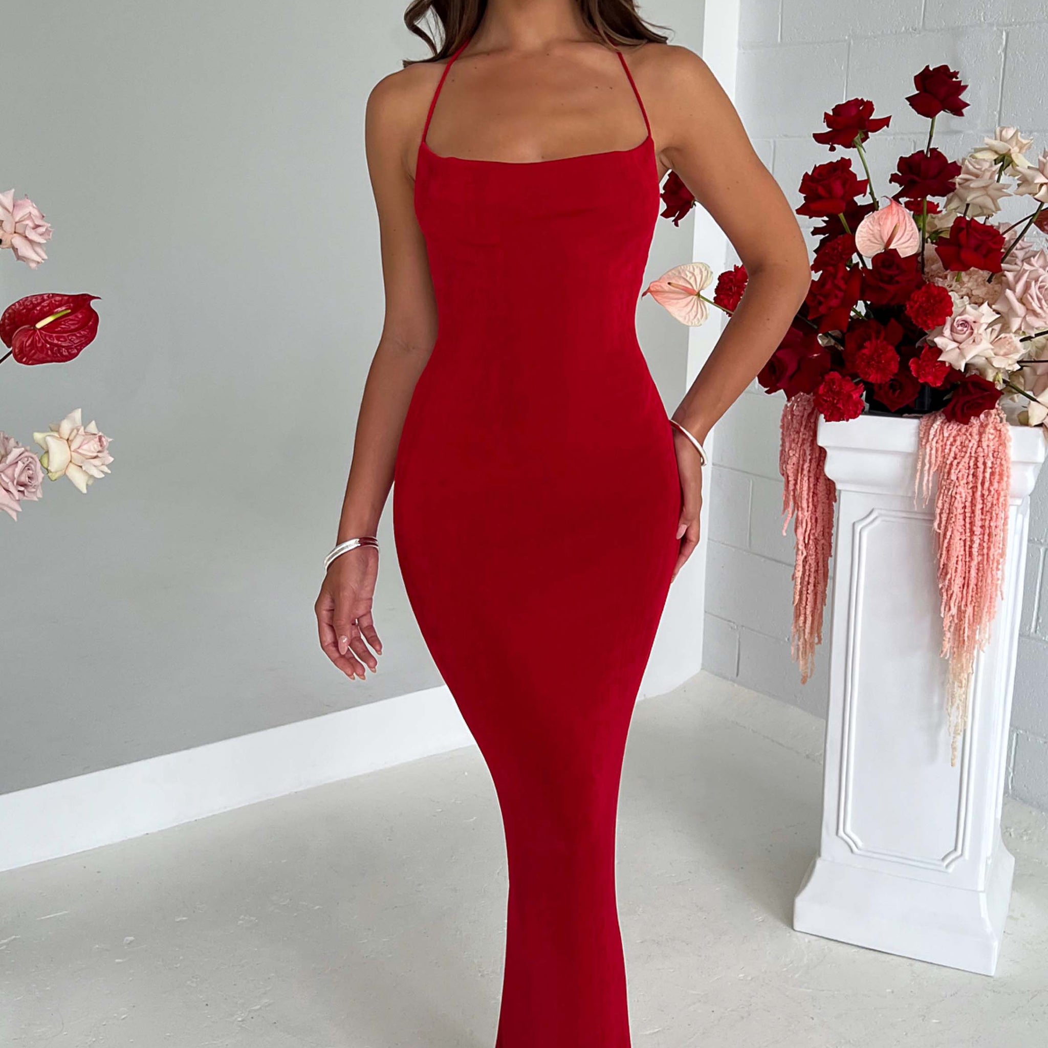 Talisa - Kırmızı Maxi Elbise