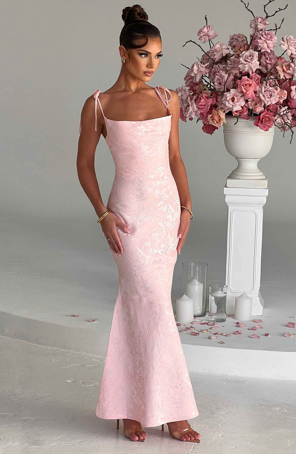 Whitney - Pembe Maxi Elbise