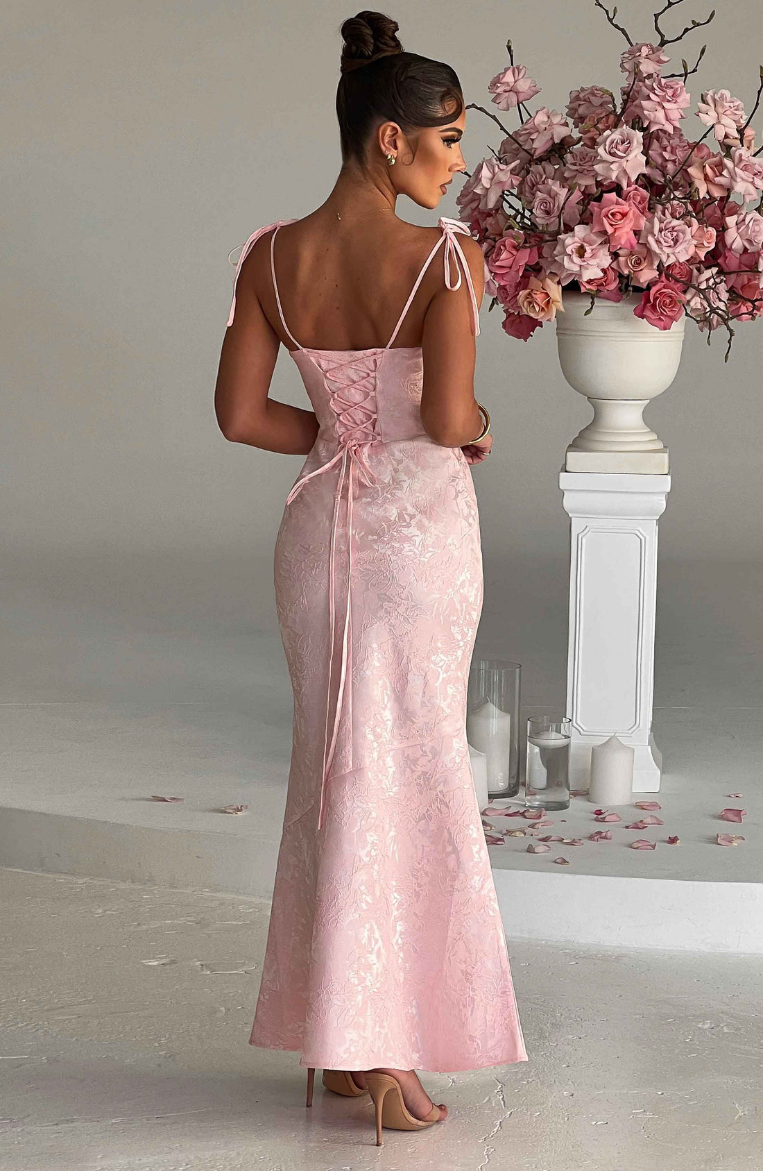 Whitney Maksi Elbise - Pembe