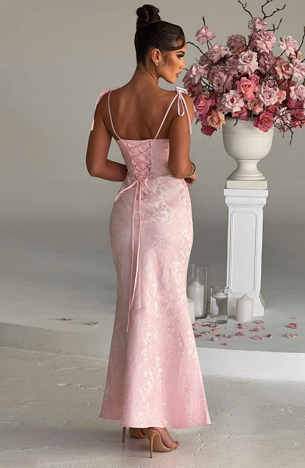 Whitney - Pembe Maxi Elbise