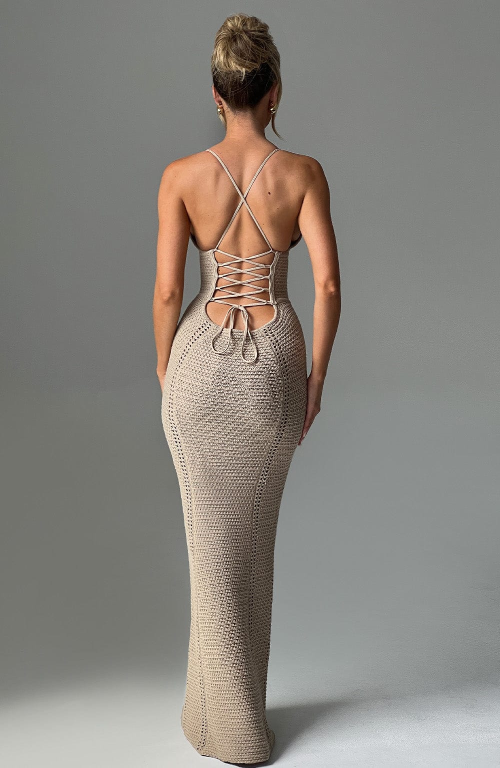 Xanthe - Bej Maxi Elbise