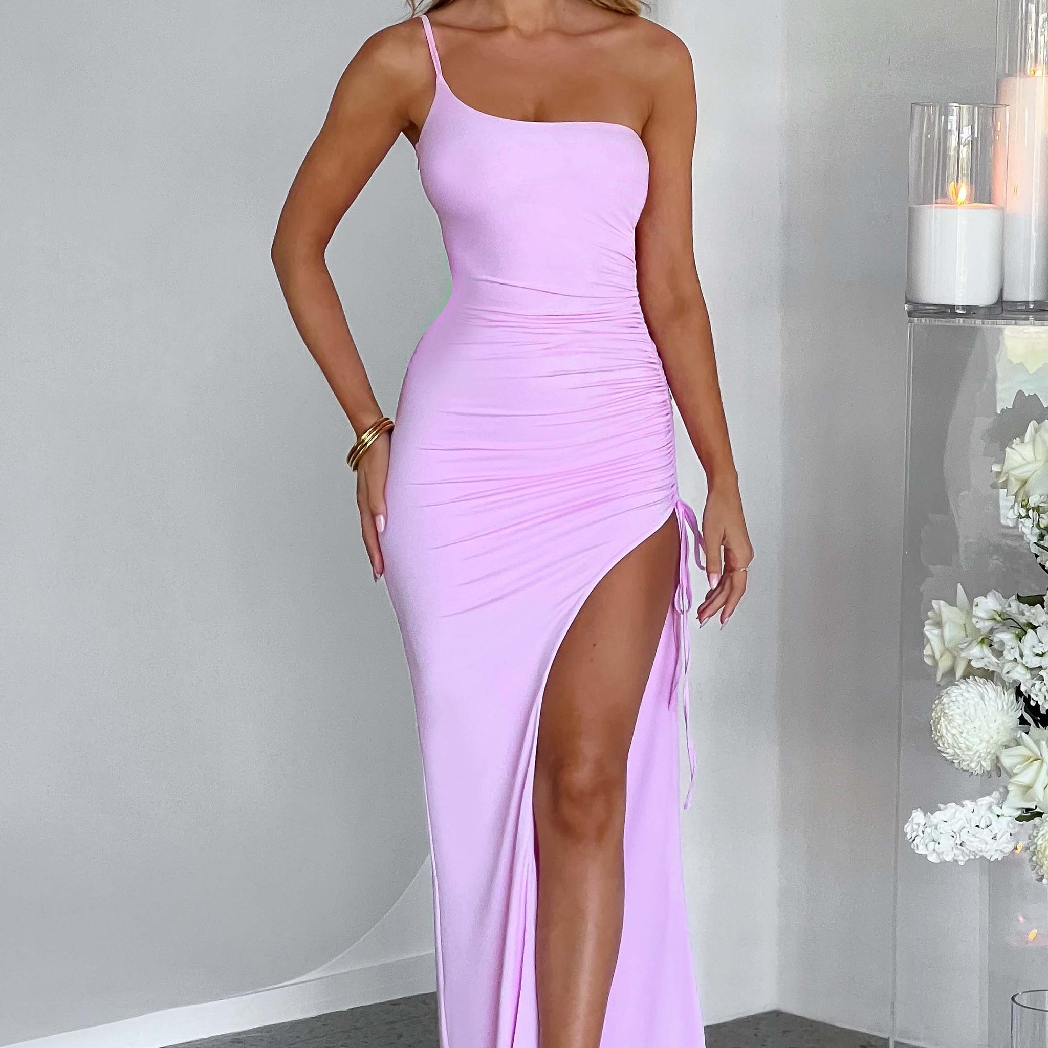 Zuri - Pembe Maxi Elbise